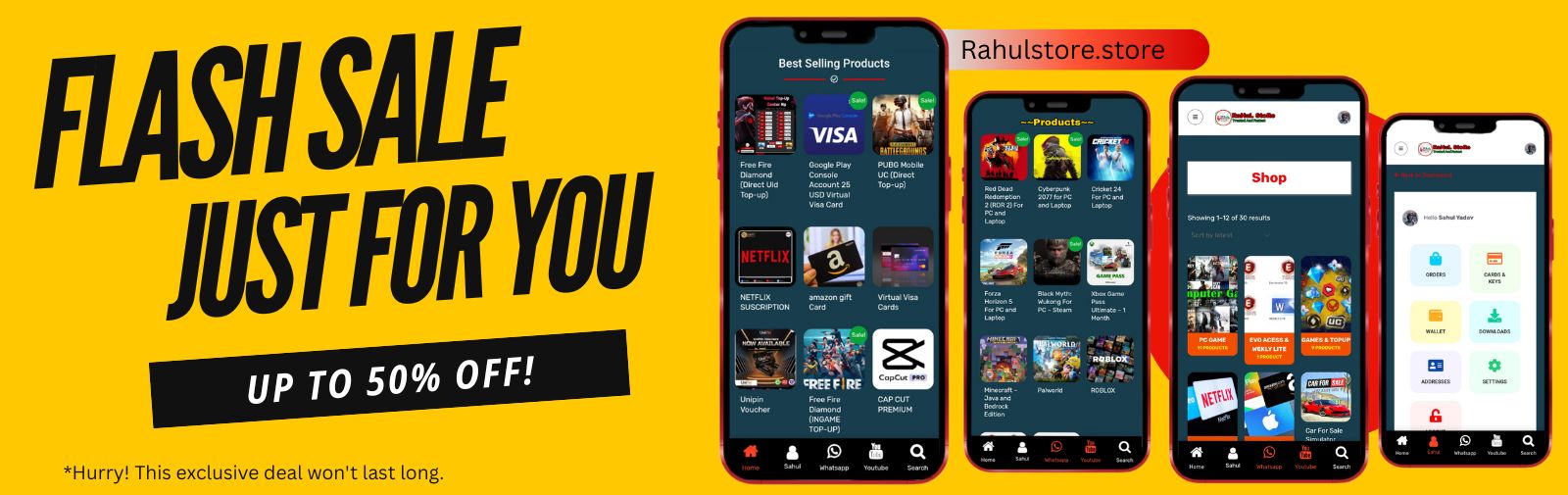 Rahulstore.store flash sale