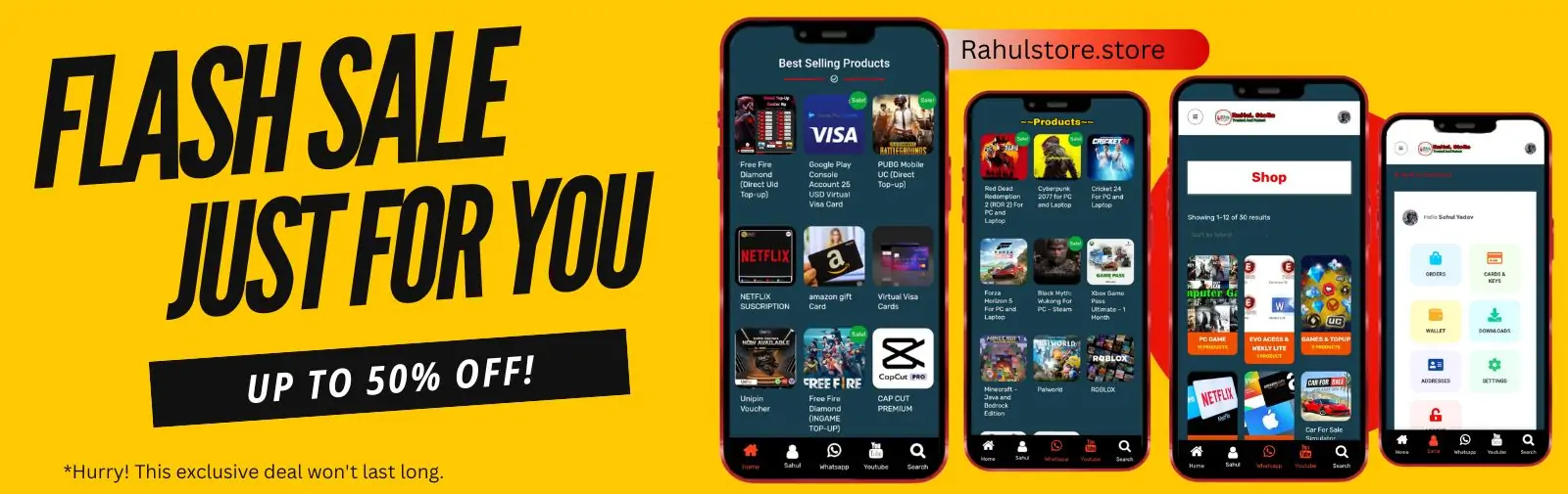 Rahulstore.store flash sale