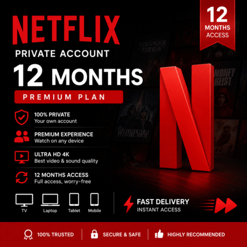 Netflix Premium Private Account 3 – 12 Months